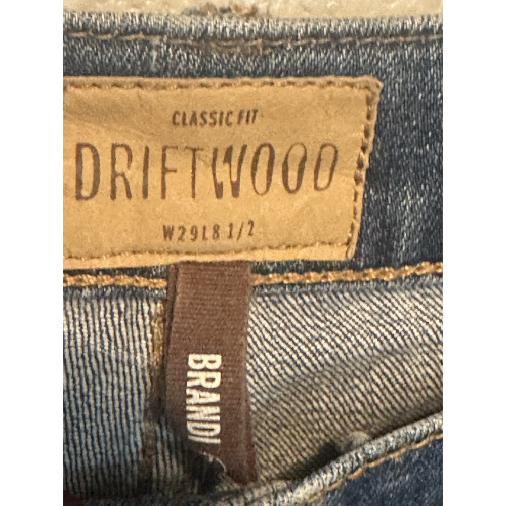 Free People x Driftwood Brandi Denim Bermuda Shorts Sz 29 8.5" Embroidered Boho - Picture 3 of 6